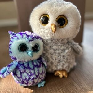 Ty Plush Owl Duo - Owlette and Oscar